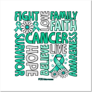 PCOS Awareness Awareness - Fight love survivor ribbon Posters and Art